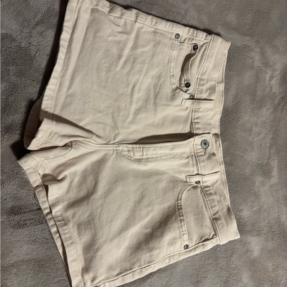 American Eagle Outfitters Cream Jean Shorts